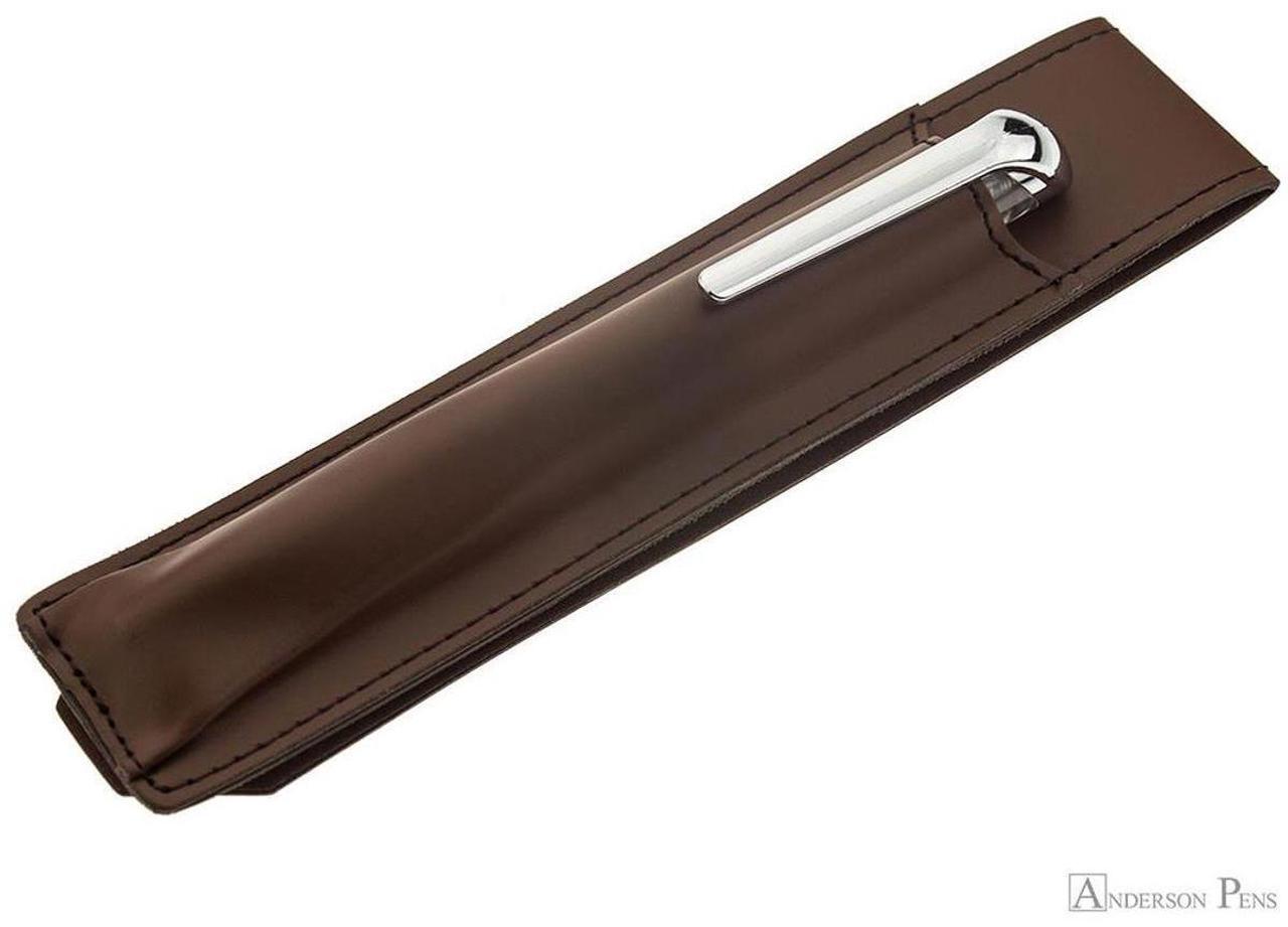 Main image of Itoya Journal Sidekick Magnetic Pen Holder, Recycled Leather, Brown #JS1-BRBP