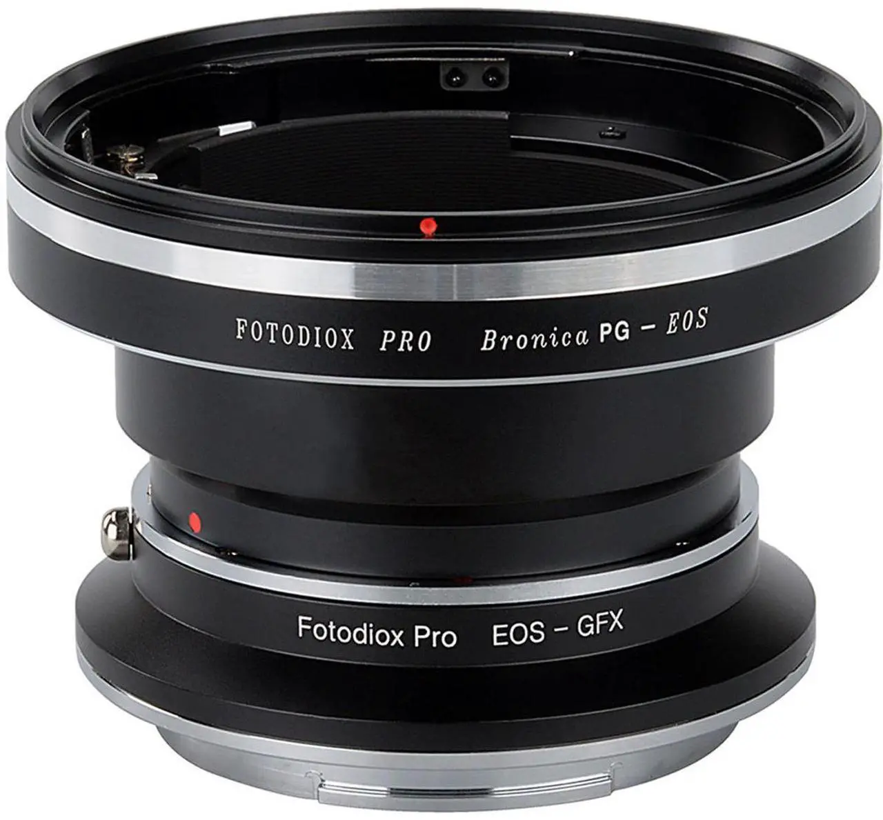 Main image of Fotodiox Pro Lens Mount Double Adapter for Bronica GS-1 (PG) Mount SLR & Canon EOS (EF / EF-S) D/SLR Lenses to Fujifilm G-Mount GFX Mirrorless Digital Cameras