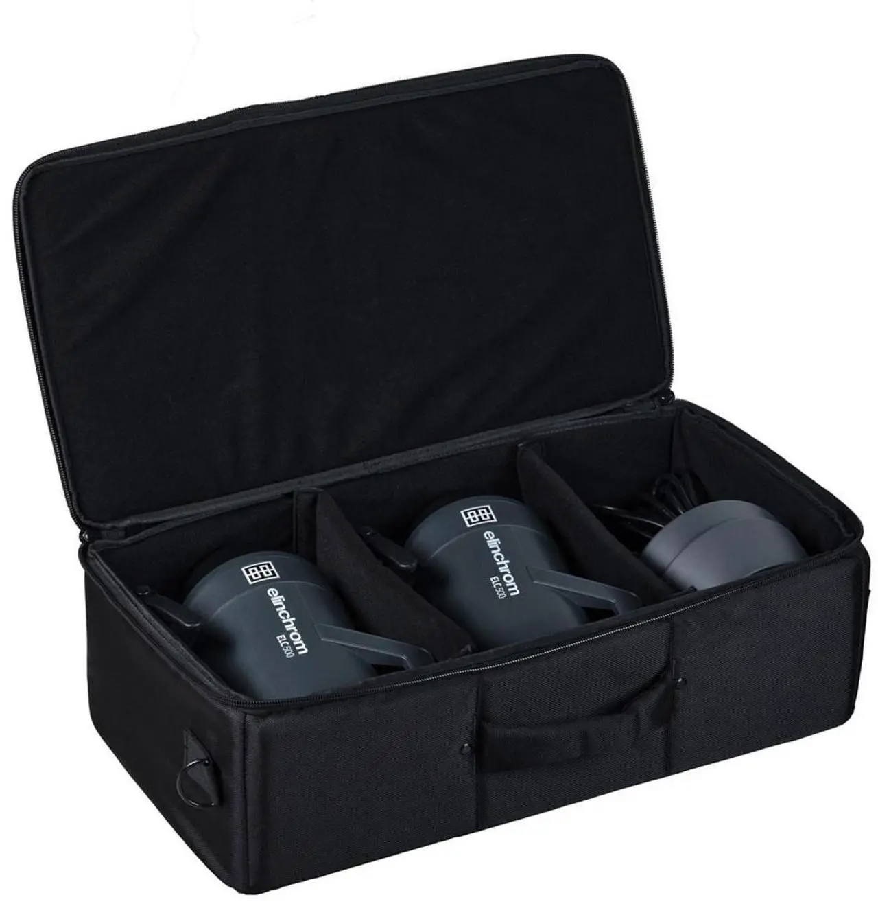 Alt view image 3 of 4 - Elinchrom ELC 500/500 Studio Monolight Dual Kit with Reflectors and Case