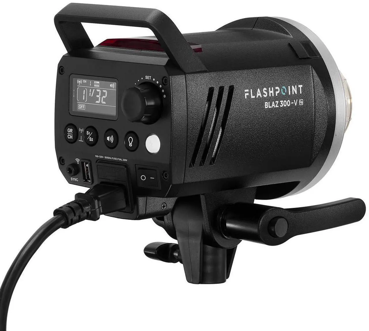 Alt view image 6 of 7 - Flashpoint BLAZ 300-V 300Ws R2 Studio Monolight Flash With 10W LED Modeling Lamp and Bowens Mount
