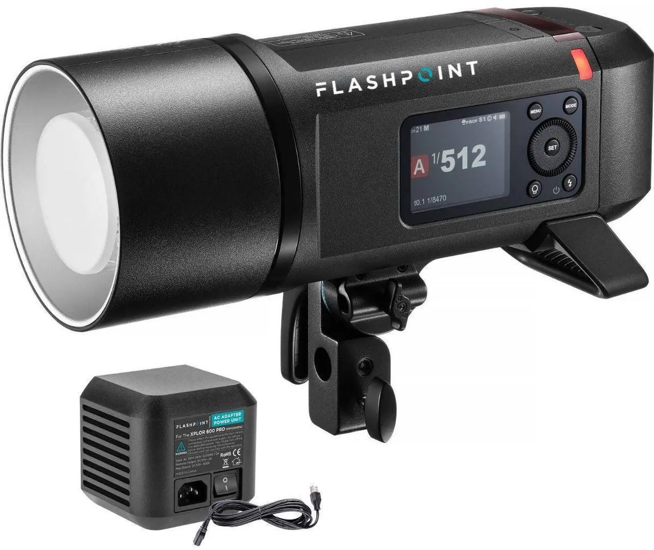 Main image of Flashpoint XPLOR 600PRO II TTL R2 600ws 2.4GHz Battery-Powered All-In-One Outdoor Flash with AC Adapter Unit