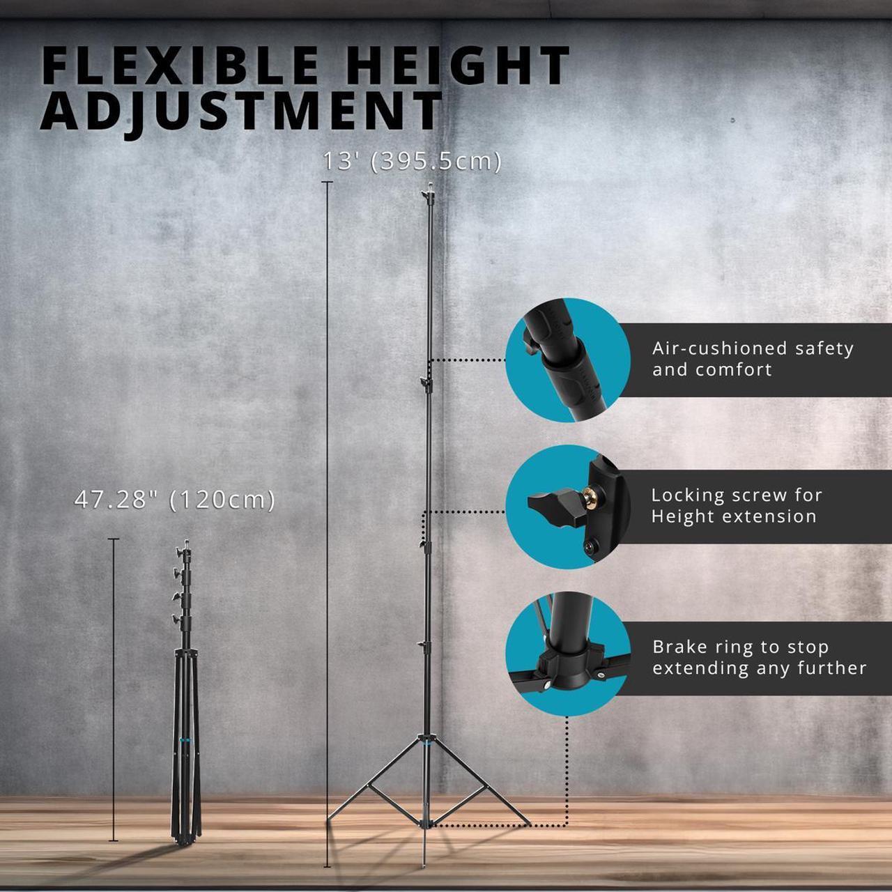 Alt view image 4 of 6 - Flashpoint 13' Air-Cushion Heavy-Duty AutoStand Pro, 3-Pack #FP-S-13-AS-PRO K3