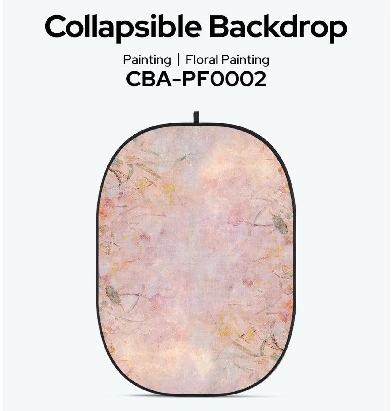 Alt view image 2 of 2 - Glow CBA-PF0002 5x6.5' Fabric Collapsible Backdrop, Floral Painting