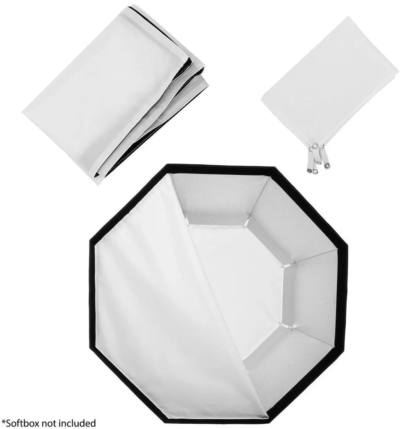 Alt view image 2 of 7 - Glow Diffuser Set for Parasnap Octa 44" Softbox #DF-PS-44