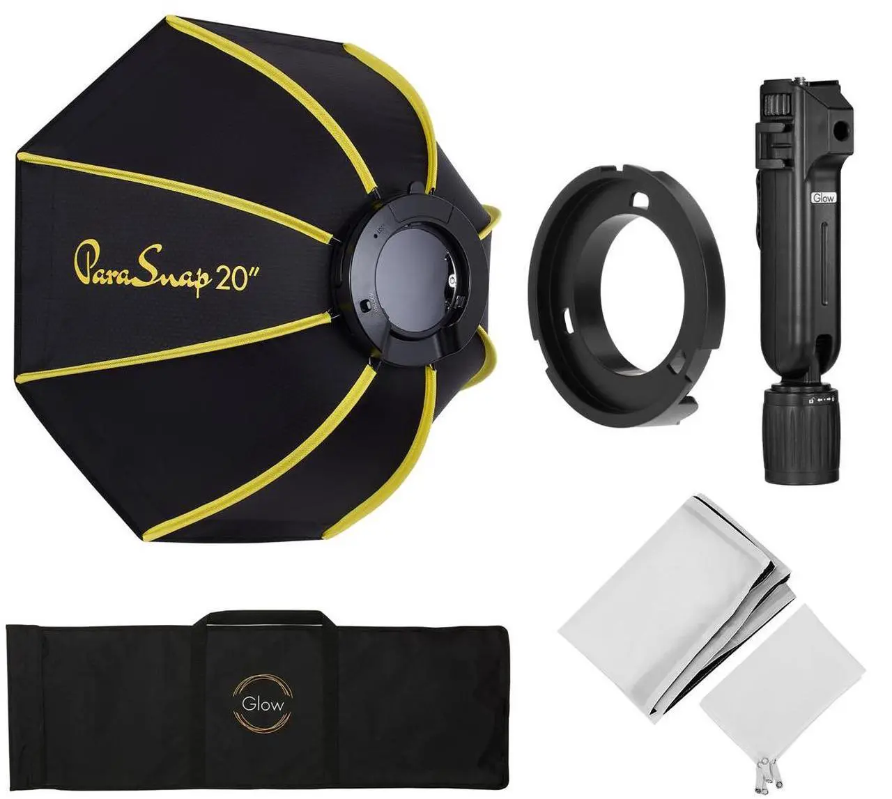 Alt view image 4 of 6 - Glow ParaSnap PS-B20K 20" Octagonal Softbox for Nanlite Forza Light #PS-B20K-F1