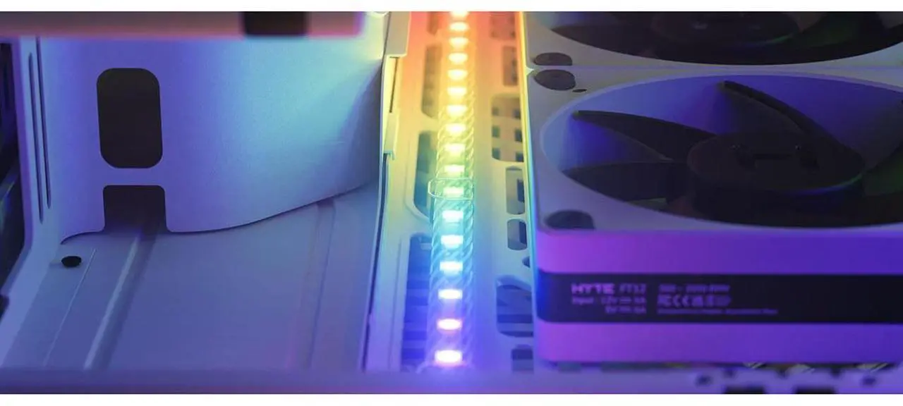 Alt view image 3 of 7 - HYTE LS10 13" ARGB LED Light Strip, 3-Pack with NP50 Controller #ACCHYTELS10B3NP
