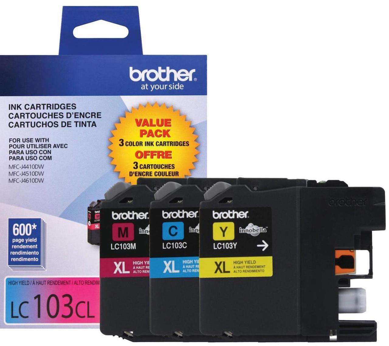 Alt view image 15 of 16 - Brother LC1033PKS High Yield Innobella Ink Cartridge - Combo Pack - Cyan/Magenta/Yellow