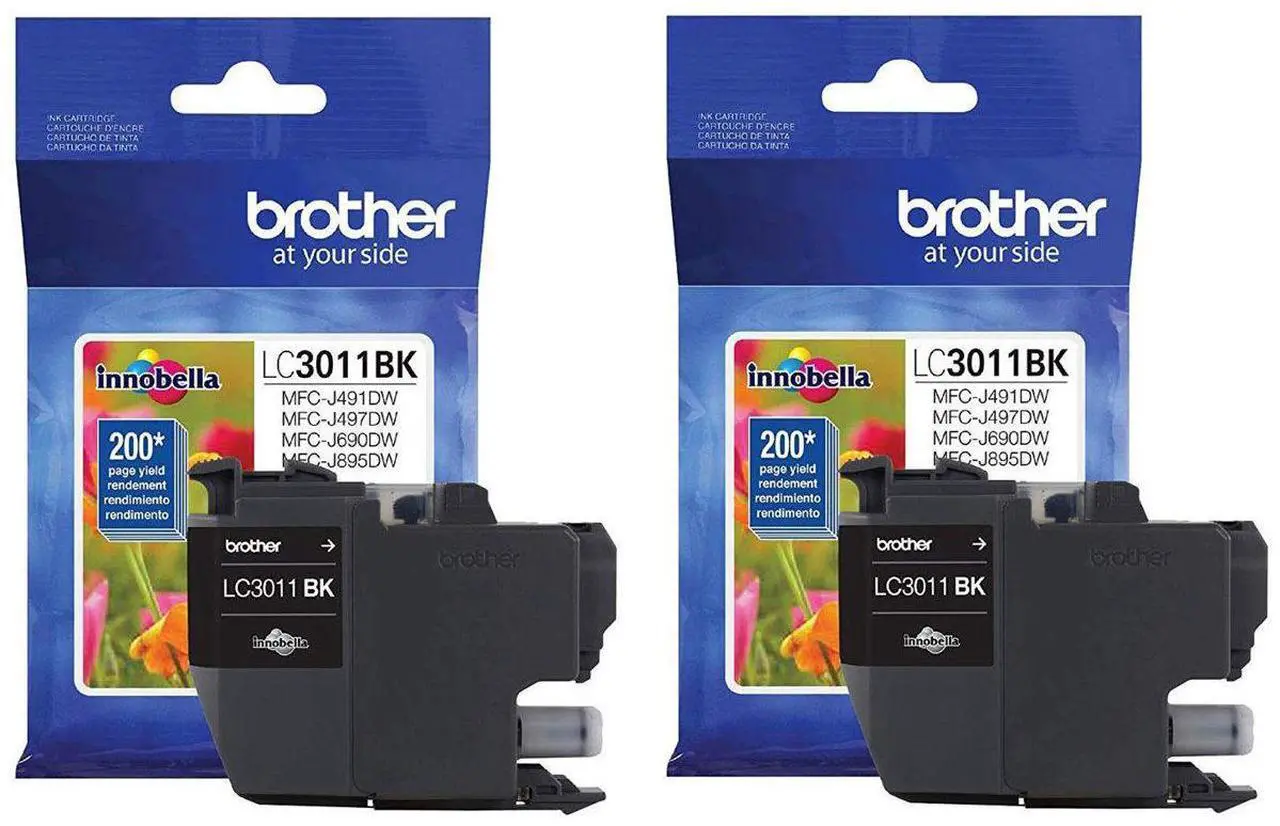 Main image of Brother 2 Pack LC3011 Innobella Standard-Yield Ink Cartridge, 200 Pages Yield, Black