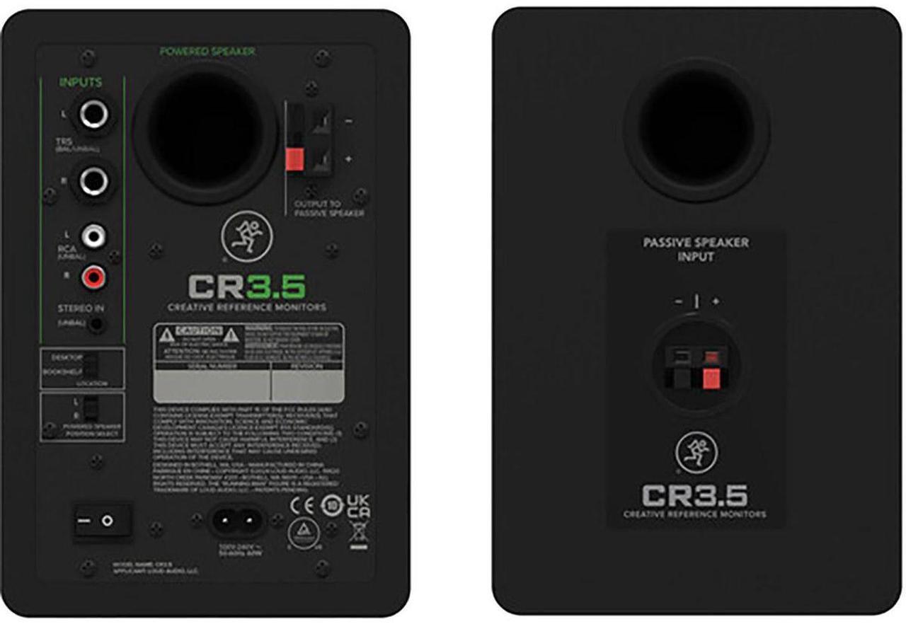 Alt view image 10 of 10 - Mackie CR3.5 Creative Reference Powered 3.5" Studio Monitors (Pair, Black)