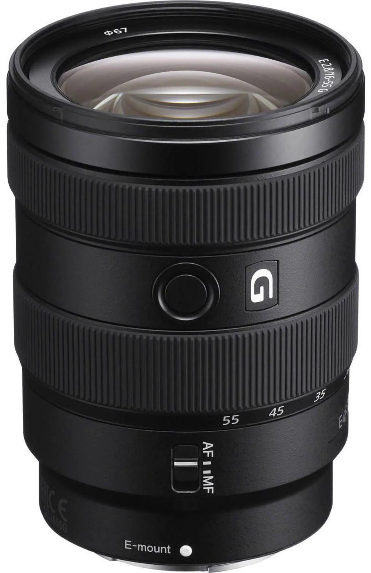 Alt view image 2 of 7 - Sony E 16-55mm f/2.8 G Lens, Bundle with ProOptic 67mm Filter Kit, Lens Case, Cap Tether, Cleaning Kit, Lens Wrap, Lens Pen Lens Cleaner, Mac Software Kit