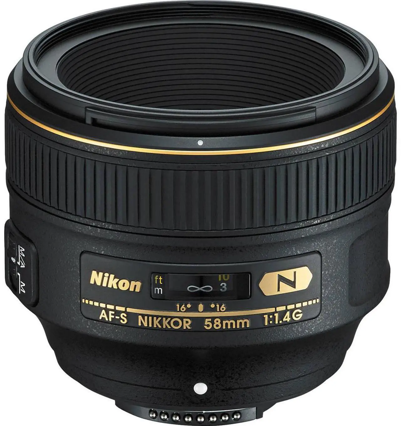 Alt view image 2 of 7 - Nikon 58mm f/1.4G AF-S NIKKOR Lens, Bundle with ProOptic 72mm Filter Kit, Cleaning Kit, Lens Wrap, Cap Tether, Flex Lens Shade, PC Software Kit