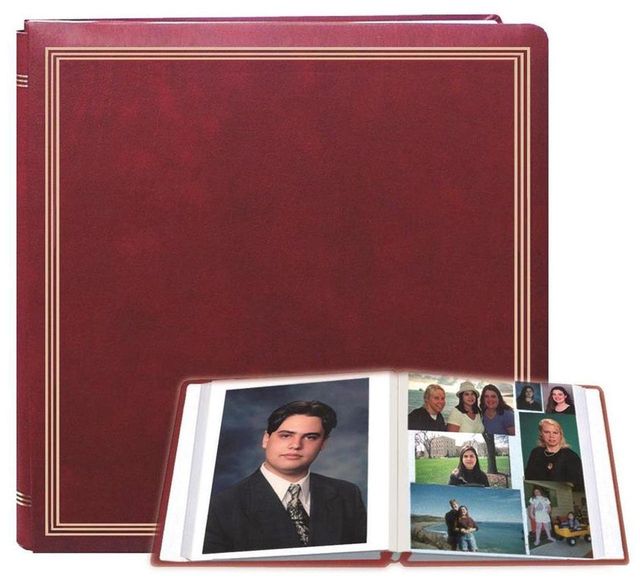 Alt view image 2 of 2 - Pioneer X-Pando Post Bound Magnetic Page Photo Album, Holds 20 11x11", Burgundy