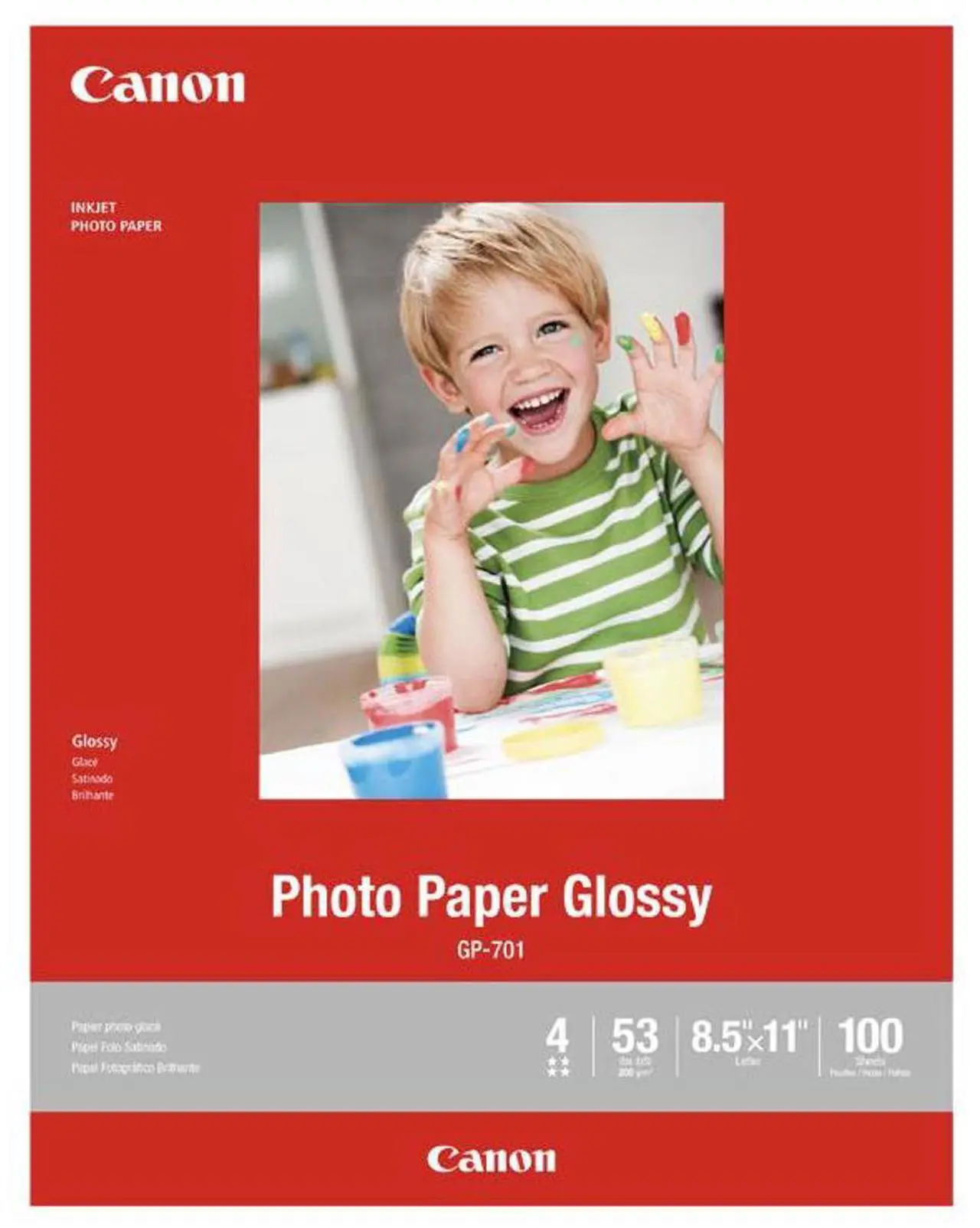 Main image of Canon Glossy Photo Paper GP-701 Inkjet Print 8 1/2" x 11" - Glossy - 100 Sheet