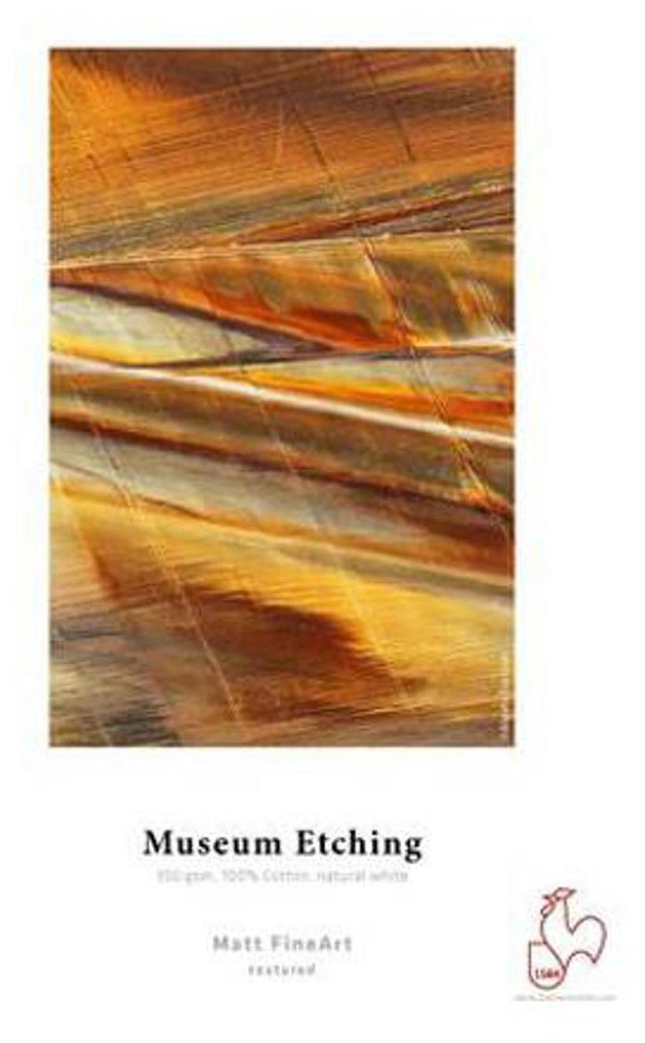Alt view image 2 of 3 - hahnemuhle matte museum etching, 100% rag, natural white watercolor inkjet paper, 22.0 mil., 350 g/ma, 17x22", 25 sheets