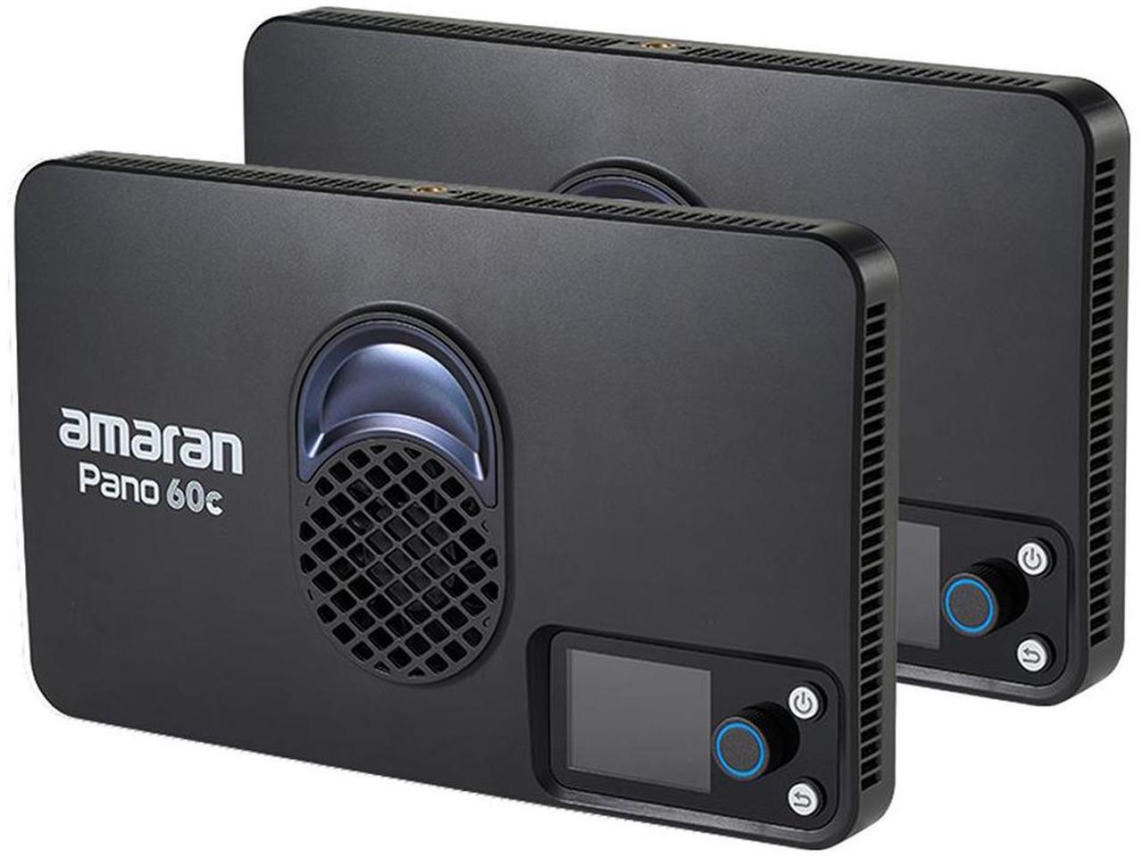Alt view image 4 of 7 - amaran Pano 60c 60W RGBWW LED 2-Light Panel Kit, Charcoal #MP0100009C