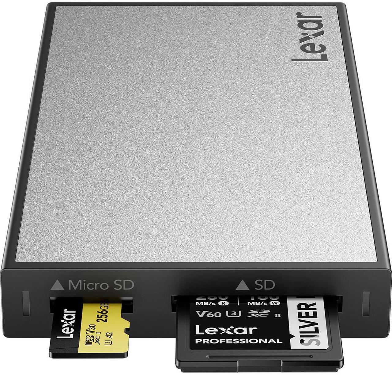 Alt view image 3 of 5 - Lexar Professional Workflow SD/microSD UHS-II Card Reader #LPWF710N-4ANGL