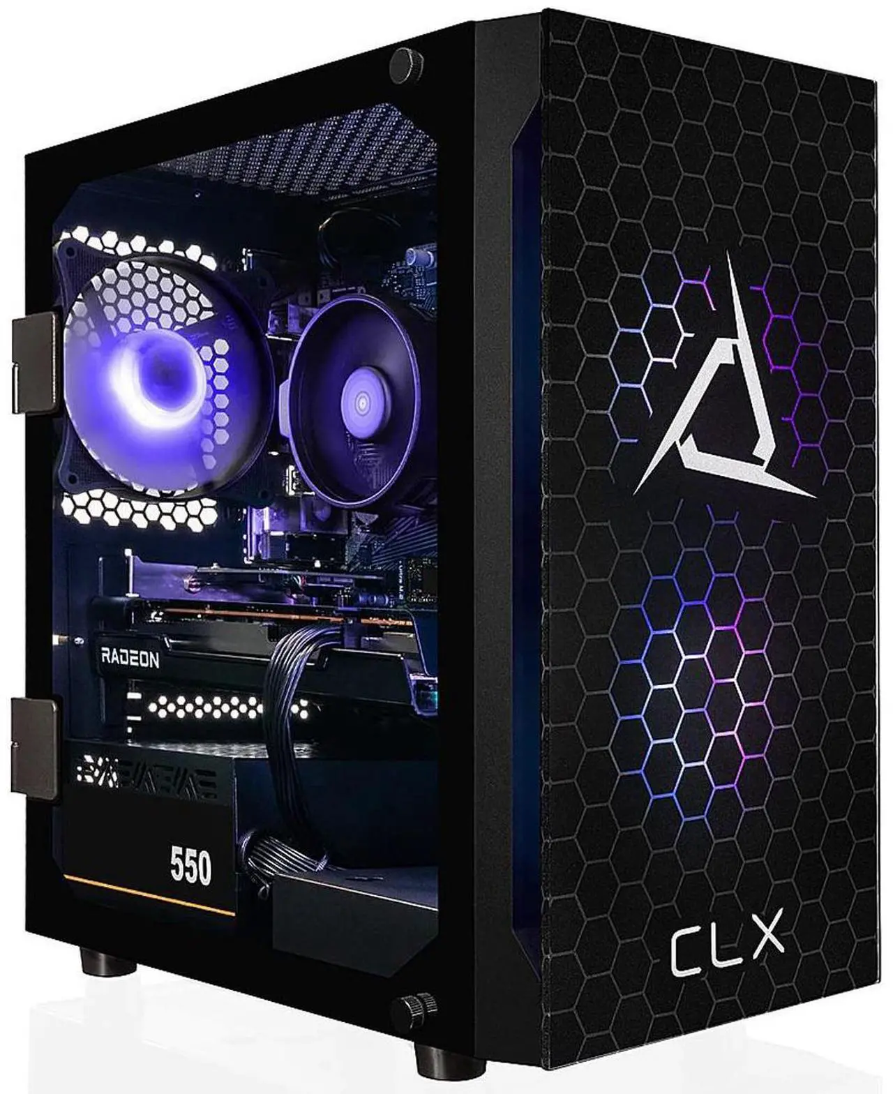 Alt view image 7 of 12 - CLX SET Gaming Desktop - AMD Ryzen 5 5600 3.5GHz 6-Core Processor, 16GB DDR4 Memory, Radeon RX 6600 8GB GDDR6 Graphics 500GB NVMe M.2 SSD, 2TB HDD, WiFi, Win 11 Home 64-bit