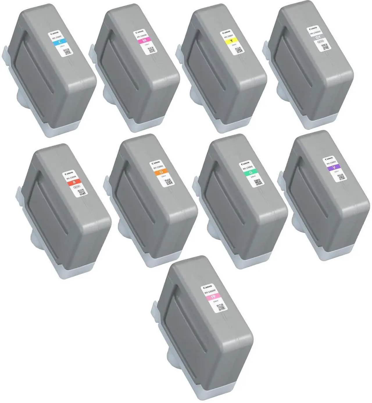 Main image of Canon PFI-2300 330ml 9-Color Pigment Ink Tank Bundle for GP-4000/2000 Printers