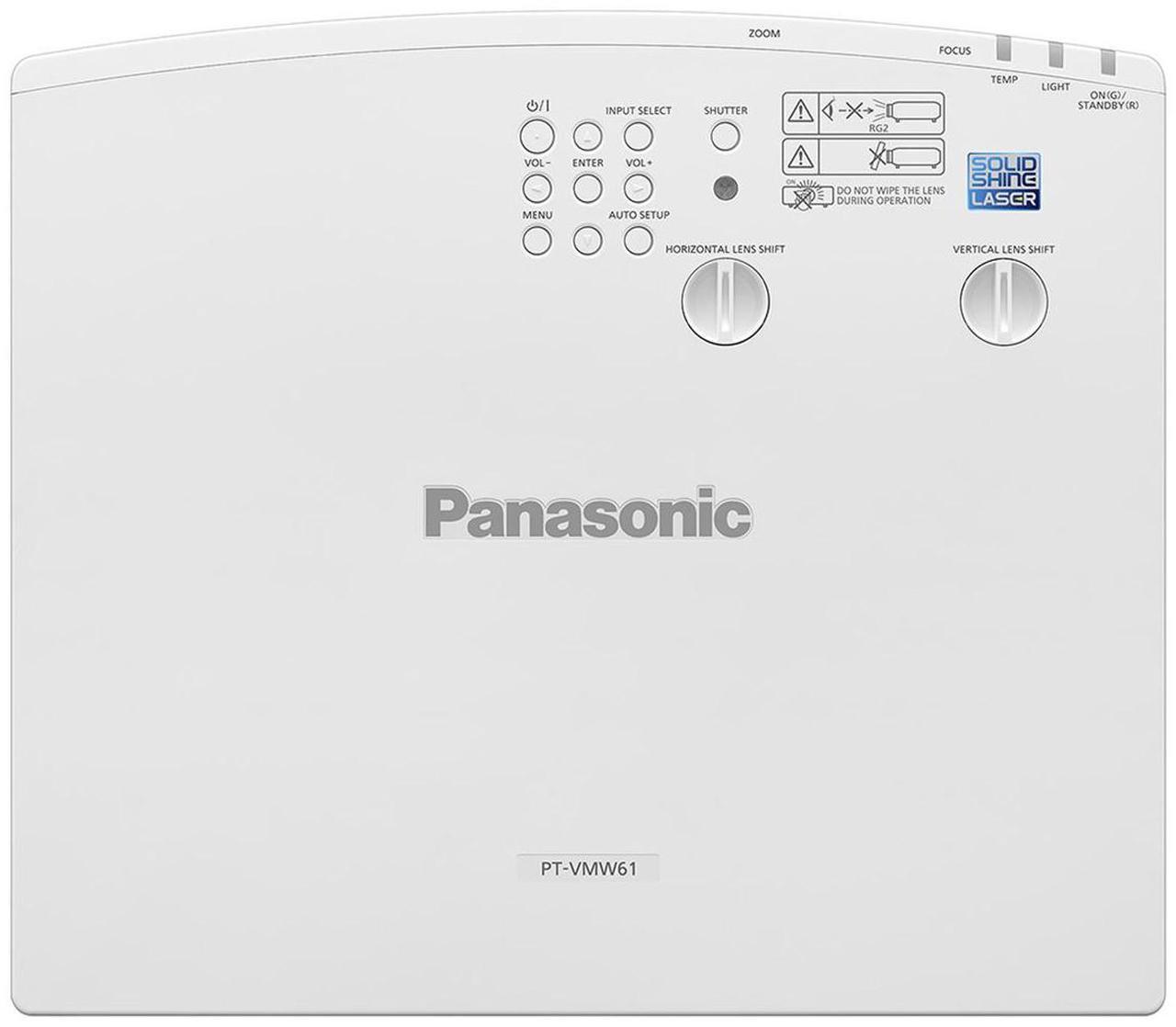 Alt view image 12 of 12 - Panasonic PT-VMW61 5,200-7,000lm WUXGA LCD laser Projector - White