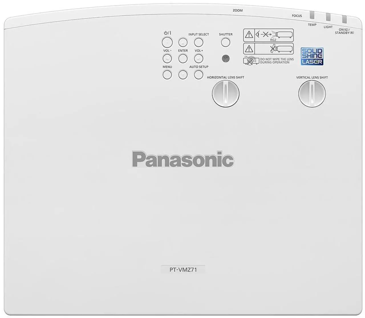 Alt view image 15 of 17 - Panasonic PT-VMZ71 7000lm WUXGA LCD Laser Projector White