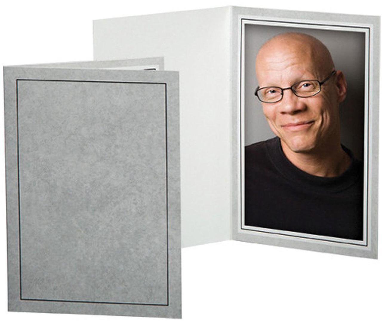 Alt view image 2 of 7 - Adorama Picture Folder Frame, Gray, for a 5x7" Photo (Pack of 100)