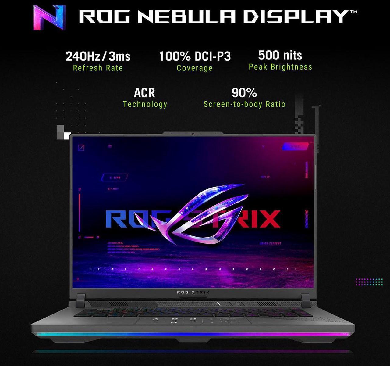 Alt view image 13 of 14 - Asus G614FRDS96 16 inch ROG Strix G16 Gaming Laptop - AMD Ryzen 9 9955HX3D Processor - NVIDIA GeForce RTX 5070 Ti Lapto