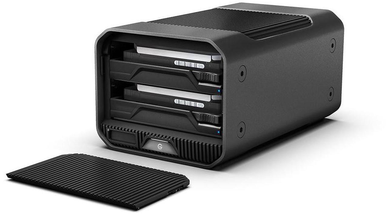 Alt view image 12 of 15 - SanDisk Professional G-Raid Project 2 Enterprise-Class Desktop Hard Drive with Thunderbolt 3 Interface, Pro-Blade SSD Mag Slot, and 510 MBPS Read Speed, 490 MBPS Write Speed (36TB, Space Gray)