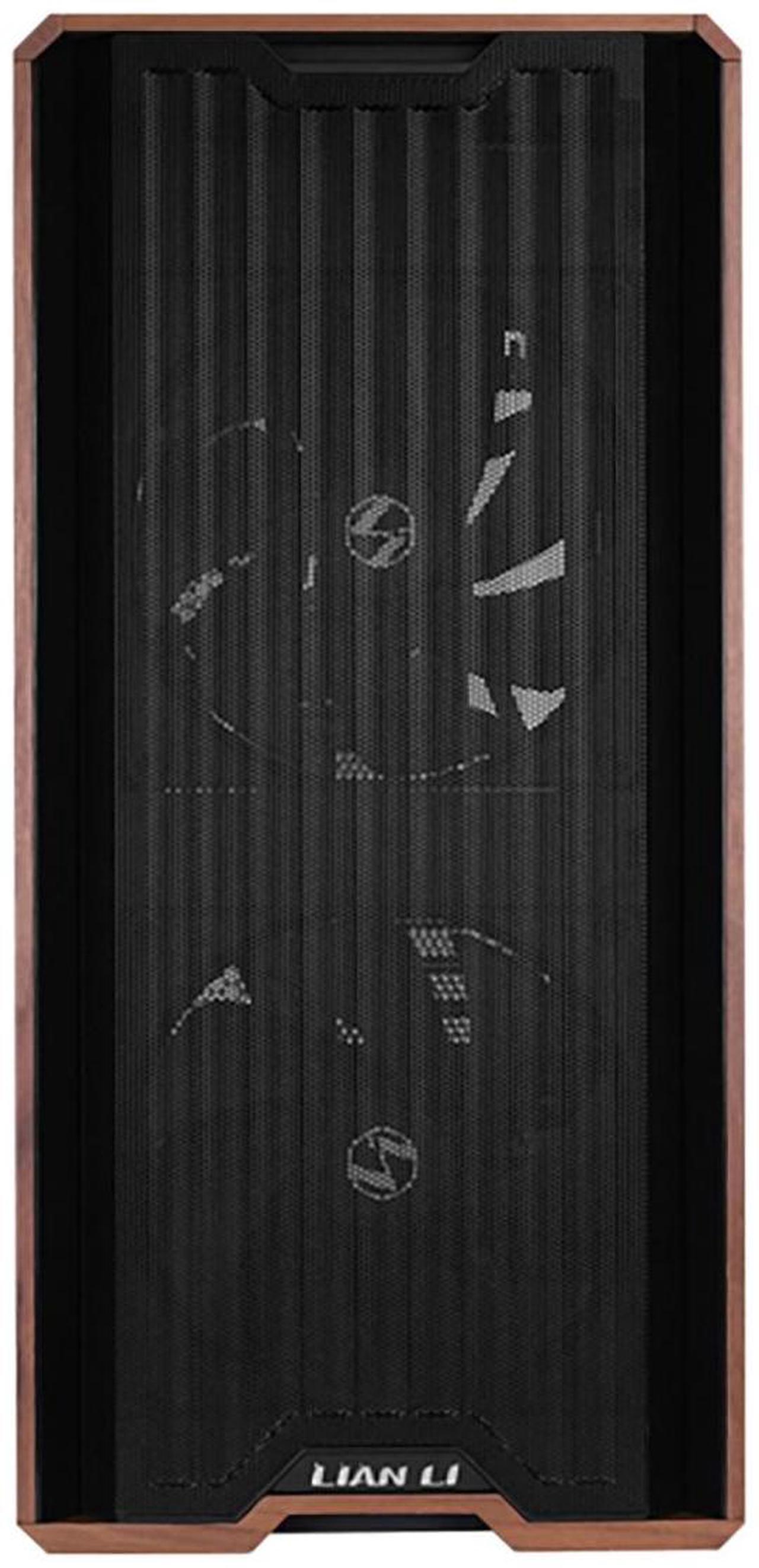 Alt view image 13 of 13 - Lian Li LANCOOL 217 Genuine Walnut Wood Computer Case,  Mid-Tower ATX PC Case with 5 Pre-Installed PWM Fans 2x170mm, 2x120mm & 1x140mm, Flexible PSU & Cable Installation - Black (LAN217X)