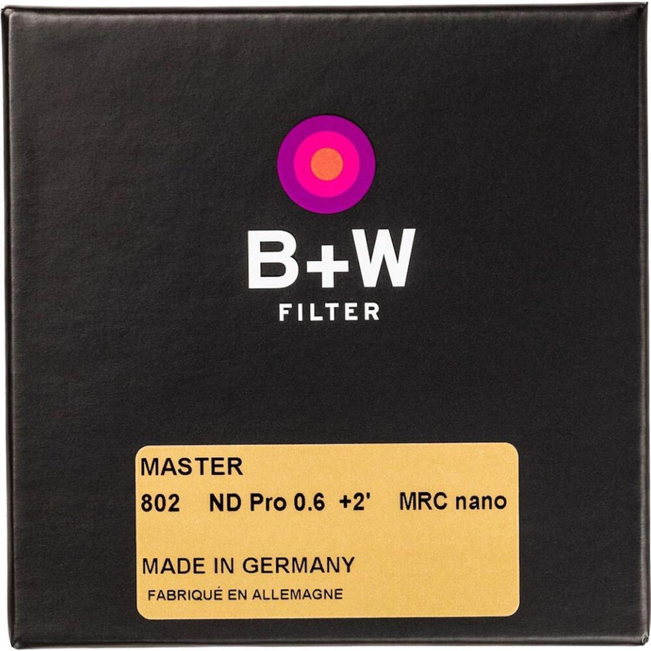 Alt view image 4 of 4 - B + W 43mm Master 802M ND 0.6 2-Stop MRC Nano Neutral Density Filter #66-1101536