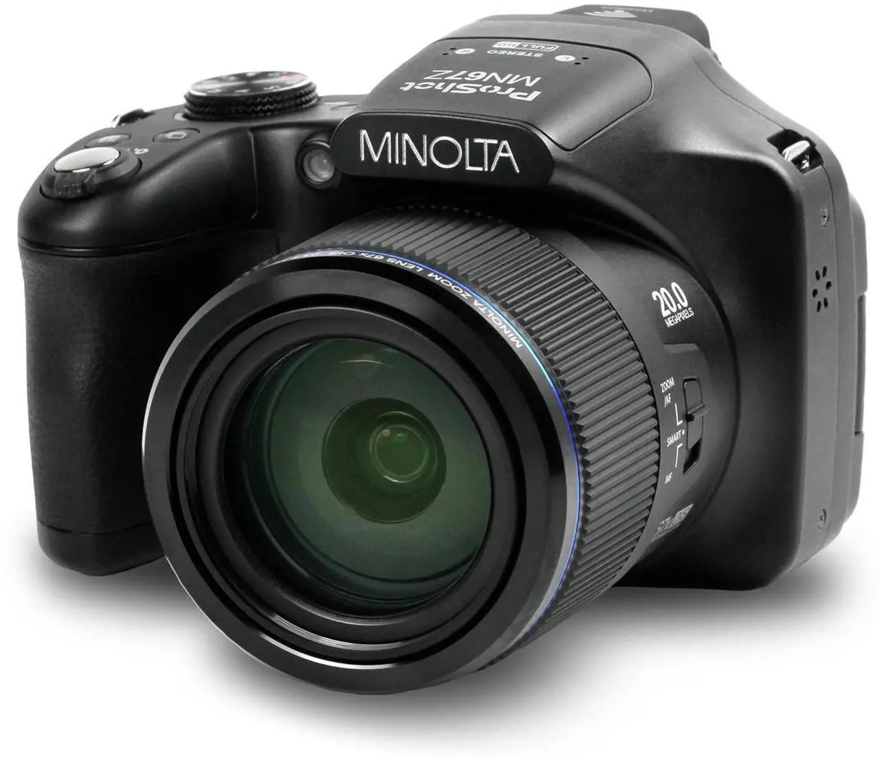 Alt view image 2 of 17 - Minolta MN67Z-BK ProShot Wi-Fi Bridge Camera with 67x Optical Zoom, Black