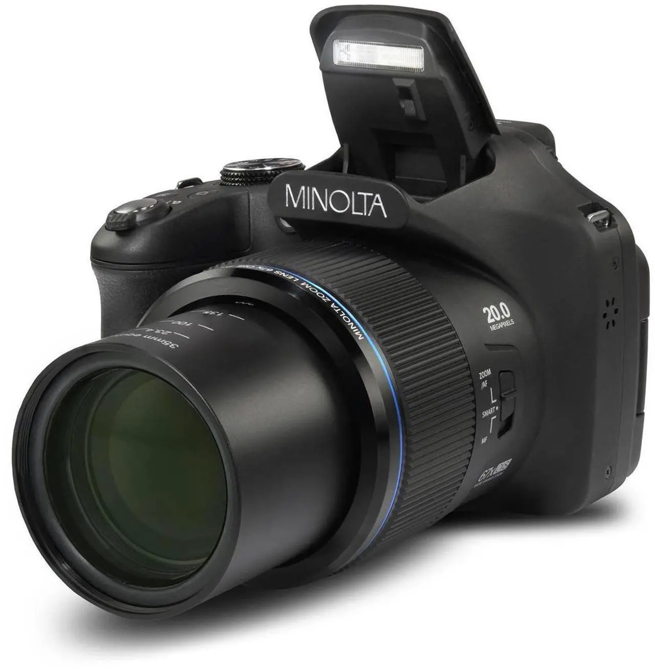 Alt view image 3 of 17 - Minolta MN67Z-BK ProShot Wi-Fi Bridge Camera with 67x Optical Zoom, Black