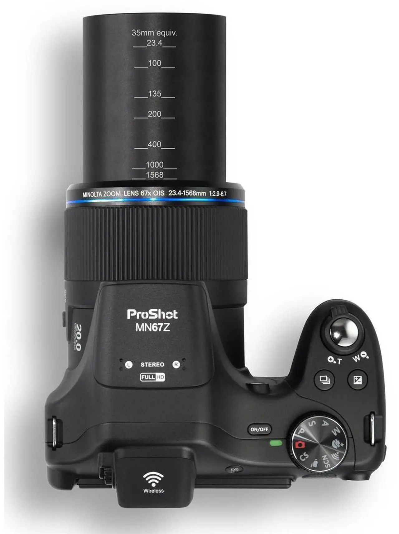 Alt view image 4 of 17 - Minolta MN67Z-BK ProShot Wi-Fi Bridge Camera with 67x Optical Zoom, Black