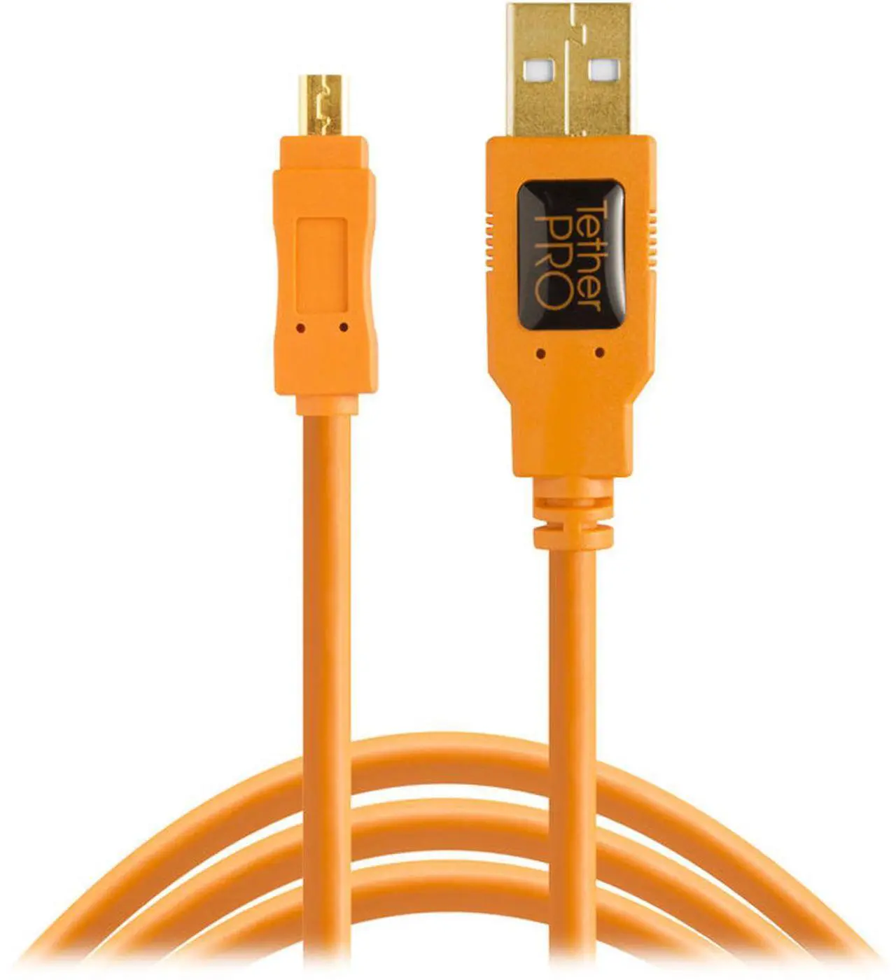 Alt view image 7 of 7 - Tether Tools TetherPro 15' USB 2.0 Type-A Male to Mini-B Male 8-Pin Cable, Orange