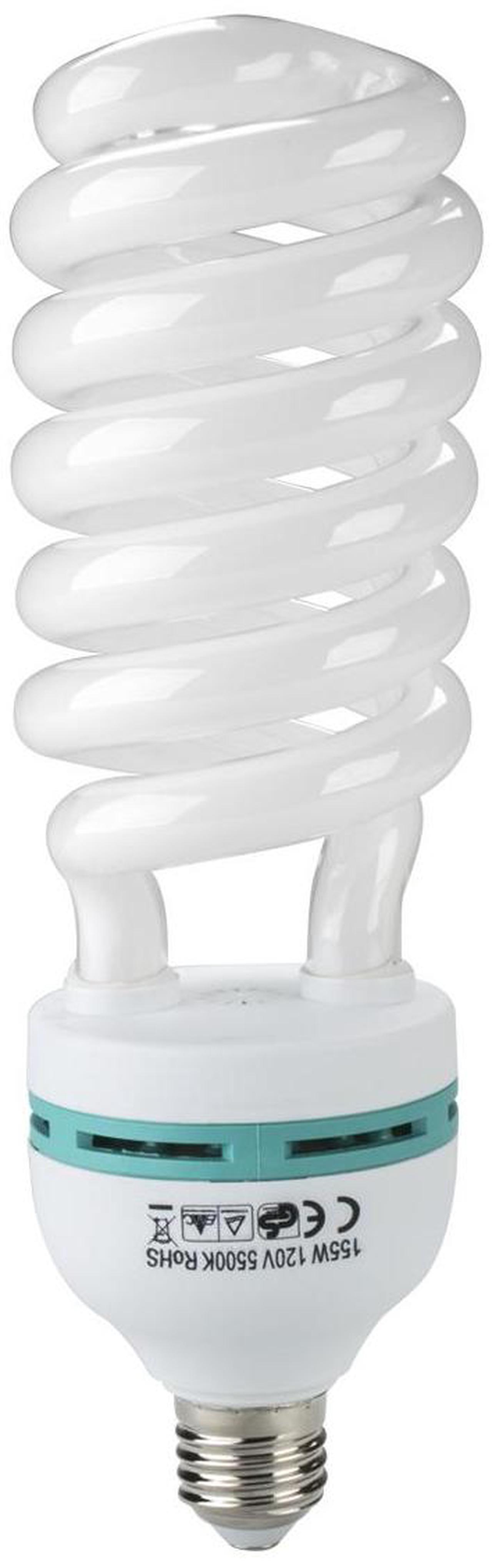 Main image of 155W 5500K Spiral CFL Fluorescent Light Bulb, Equivalent Output of 600 Watts