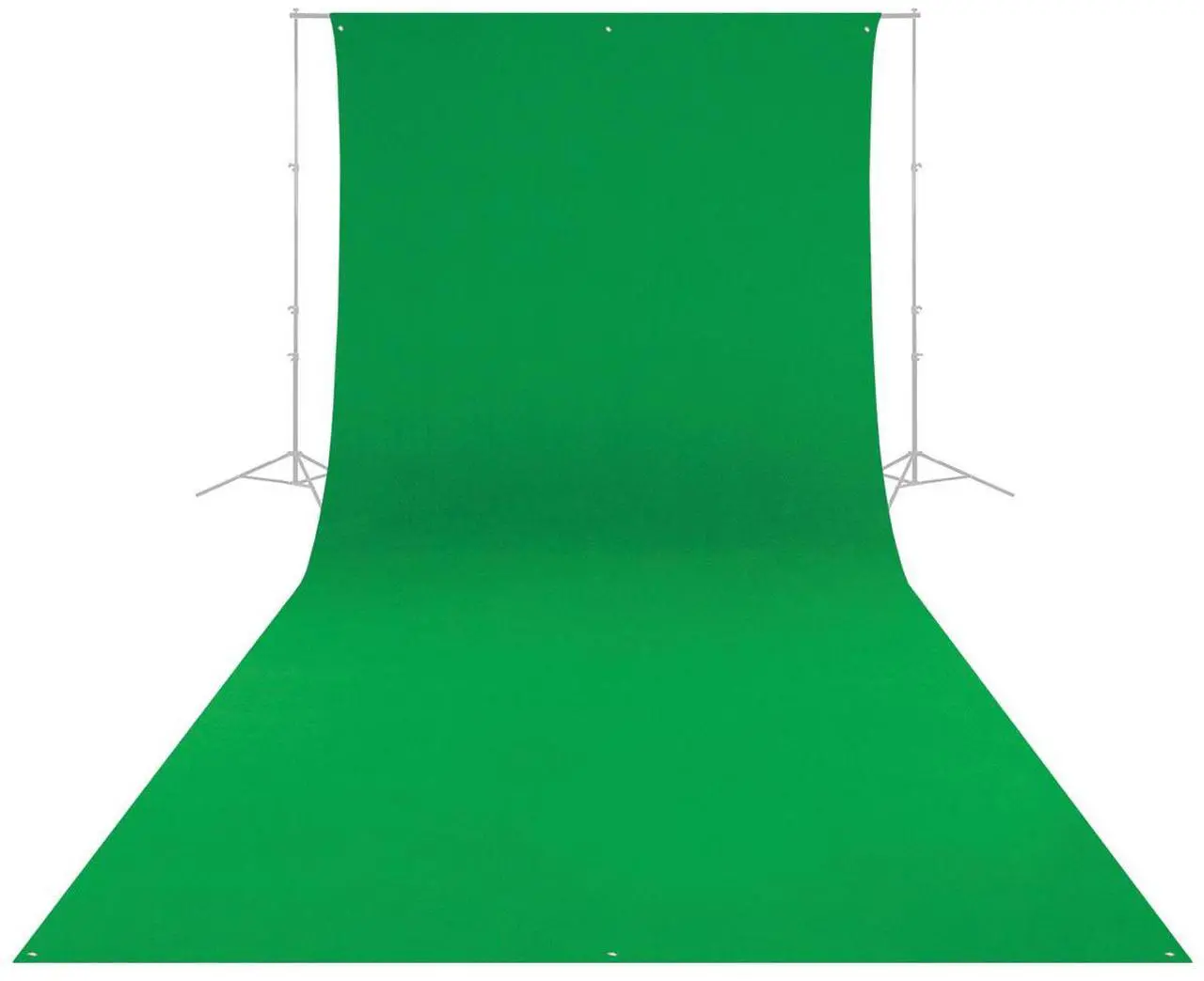 Alt view image 10 of 12 - Westcott 9x20 Feet Wrinkle Resistant Cotton Background, Green - Bundle With Flashpoint 13' Background Support System