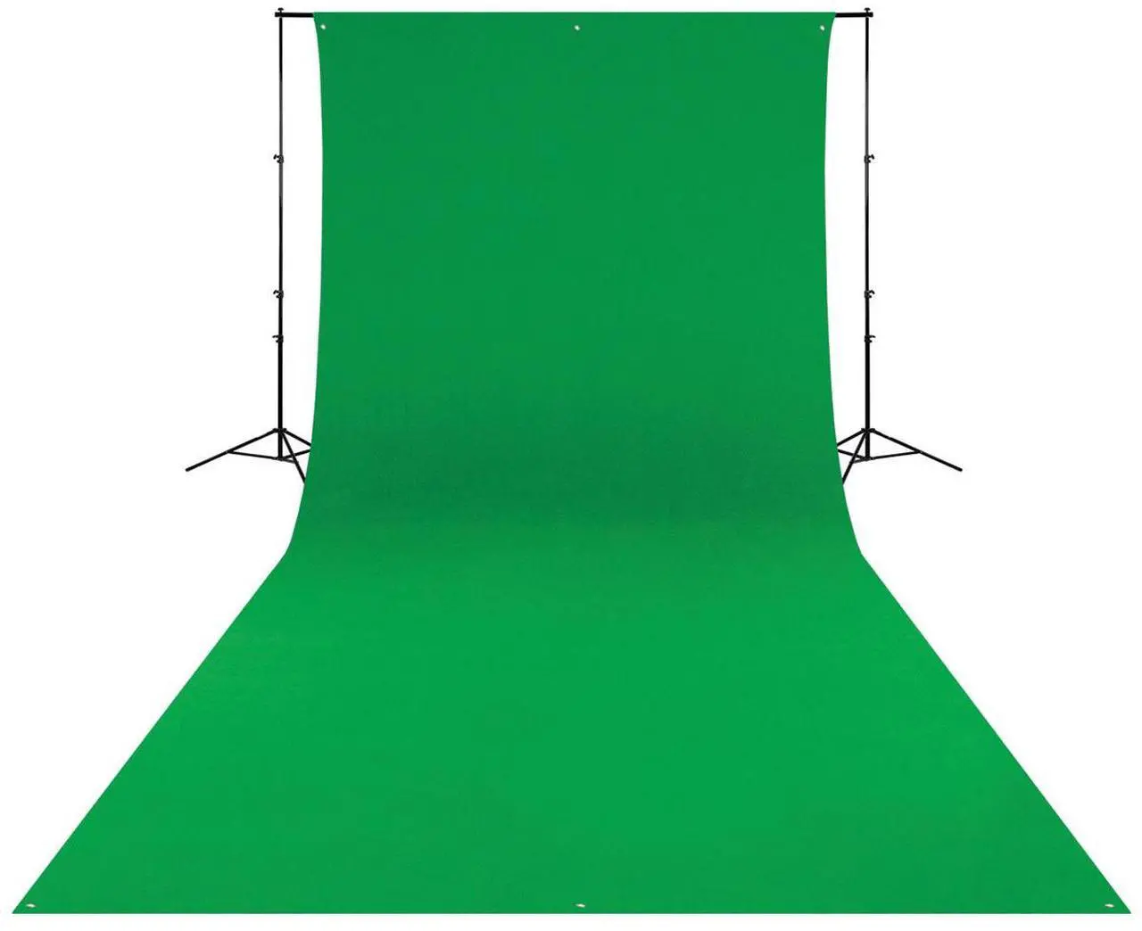 Alt view image 12 of 12 - Westcott 9x20 Feet Wrinkle Resistant Cotton Background, Green - Bundle With Flashpoint 13' Background Support System