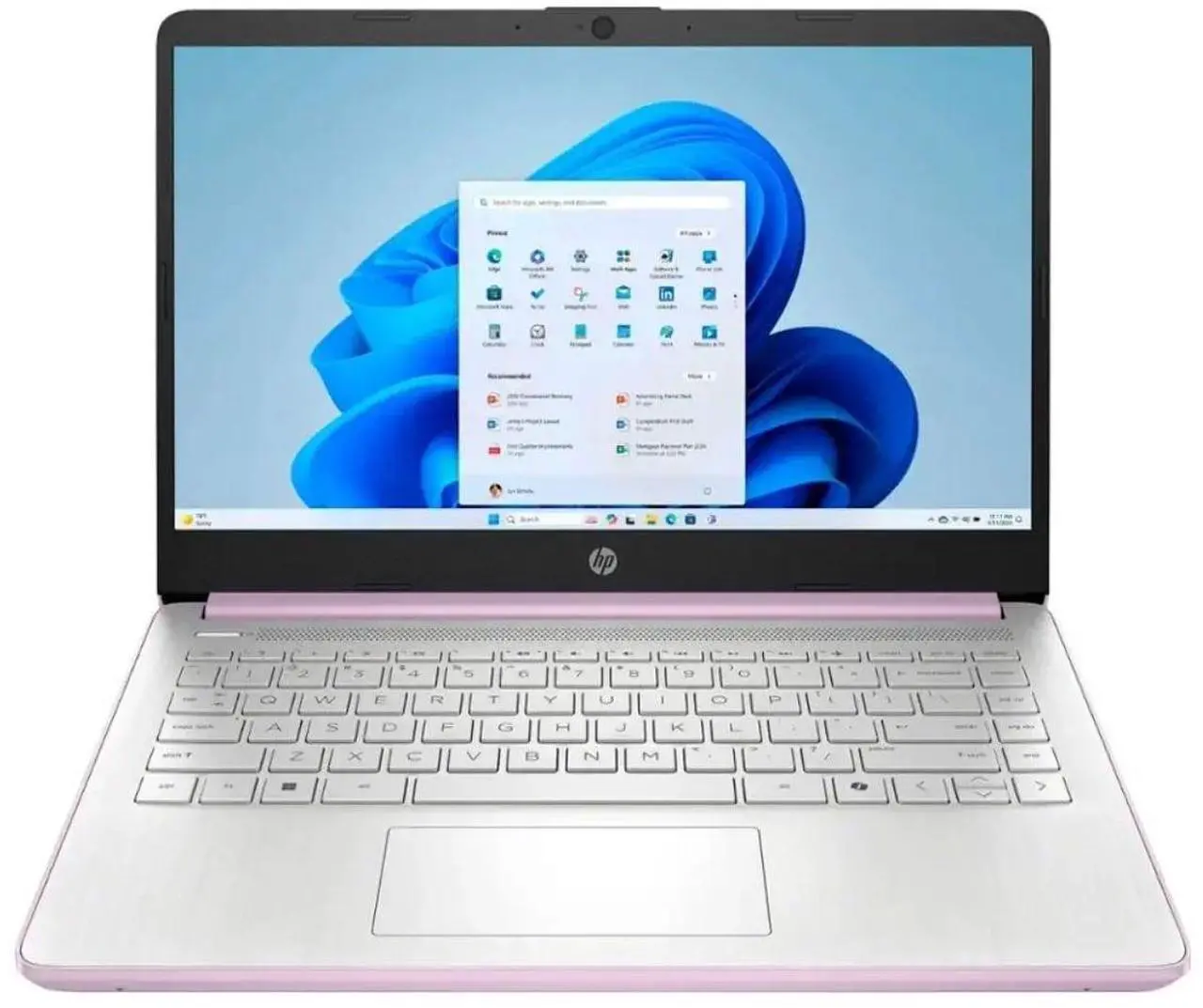 Main image of HP 14-dq3140nr 14" HD Laptop, Intel Celeron N4500 1.1GHz, 4GB RAM, 64GB eMMC, Windows 11 Home S Mode, Honey Lavender