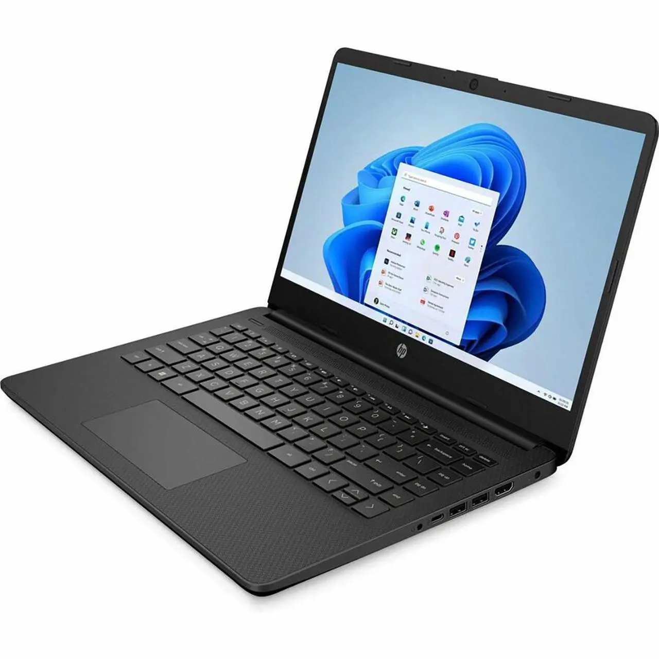 Alt view image 4 of 7 - HP 14-dq3210nr 14" HD Touchscreen Laptop, Intel Celeron N4500 1.1GHz, 4GB RAM, 64GB eMMC, Windows 11 Home S Mode, Jet Black