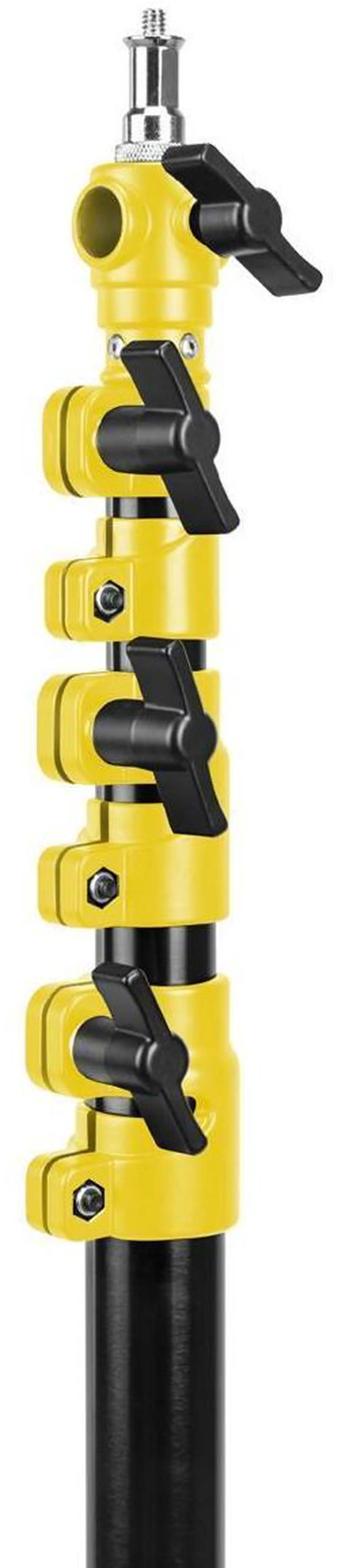 Alt view image 3 of 7 - Flashpoint Pro Air-Cushioned Heavy-Duty Light Stand (Yellow, 9.5') #FP-S-9-YL