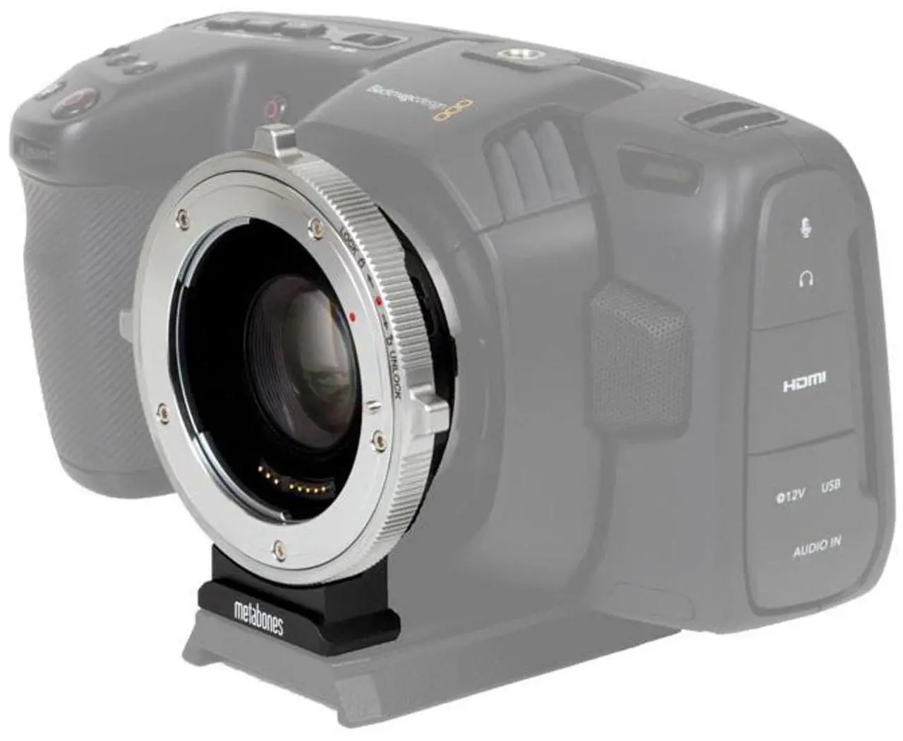 Alt view image 5 of 5 - Metabones T CINE Speed Booster XL 0.64x Adapter, Canon EF Lens to BMPCC4K Camera