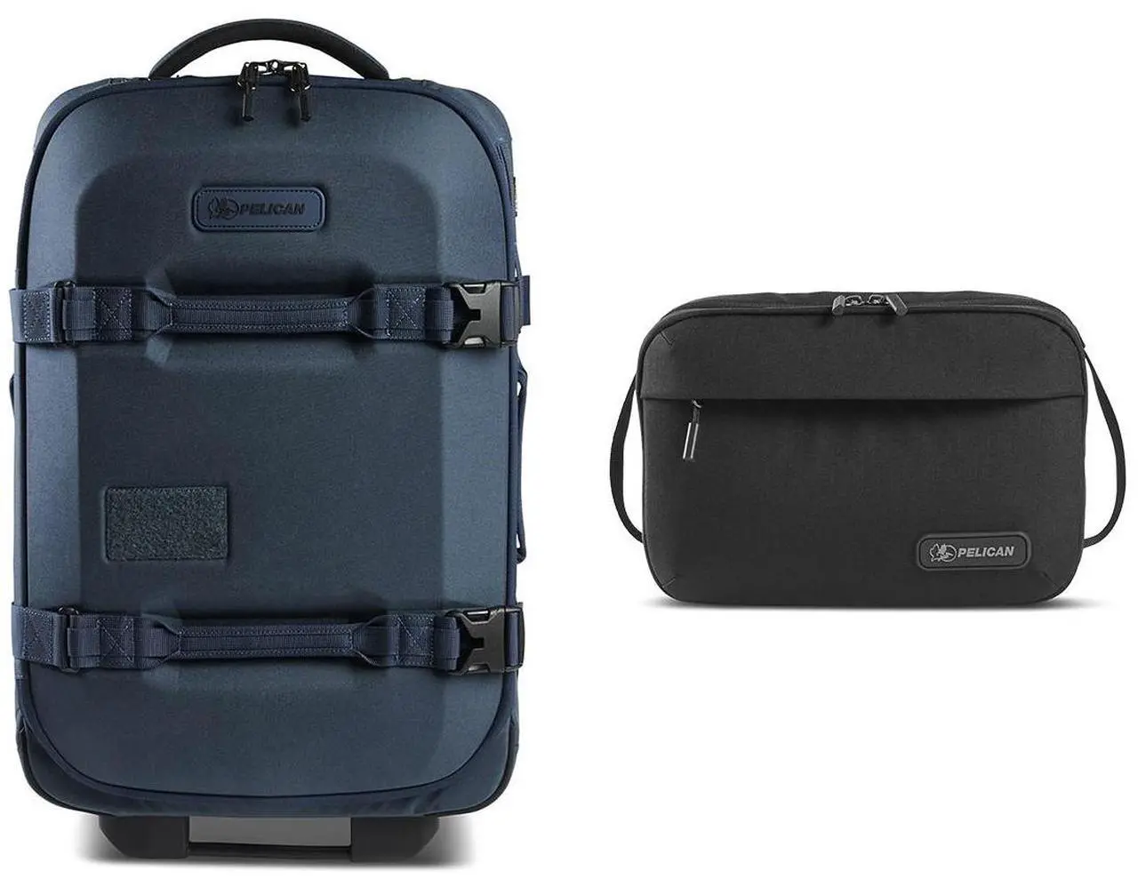 Main image of Pelican Aegis HY22 22" Wheeled Carry-On Roller Hybrid Duffel Bag, Indigo Blue, Bundle with DK5 ModPak Toiletry Bag, Black