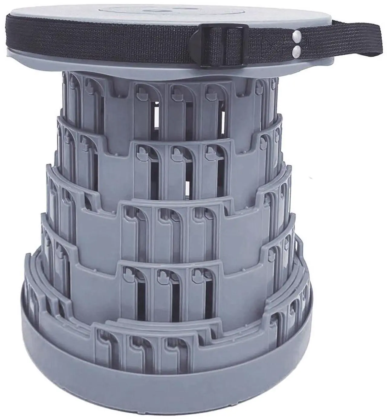 Alt view image 7 of 7 - Aries Portable Telescoping Stool/Chair, Solid Gray