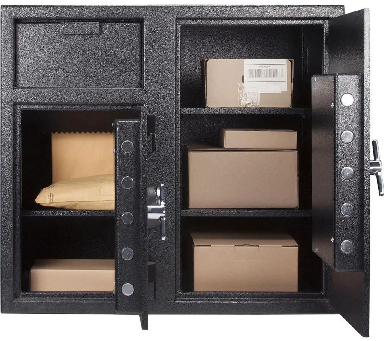 Alt view image 3 of 5 - Barska 2.58/4.68 Cubic Foot Two Lock Keypad Depository Safe