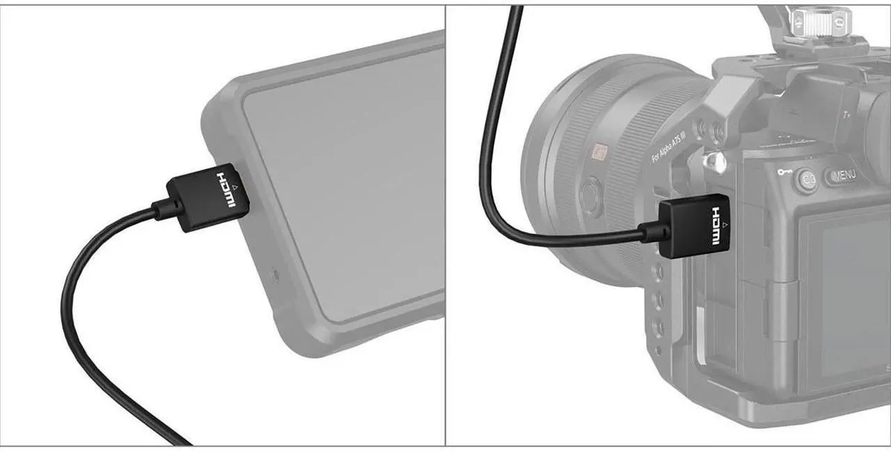Alt view image 6 of 7 - SmallRig 39.37" Ultra-Slim 4K HDMI Type A Data Cable