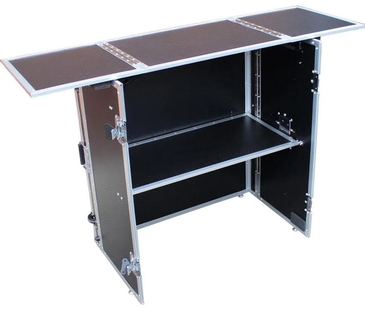 Alt view image 13 of 18 - prox transformer series fold away dj performance desk facade w/ wheels