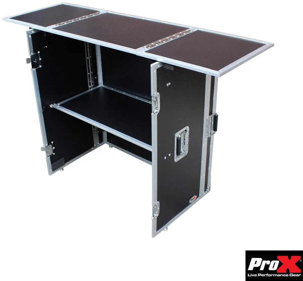 Alt view image 17 of 18 - prox transformer series fold away dj performance desk facade w/ wheels