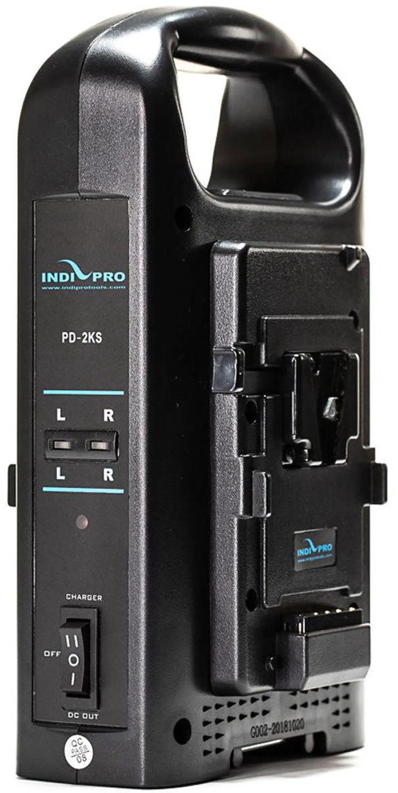 Alt view image 2 of 7 - IndiPRO PD2BCH V-Mount Dual Battery Charger with XLR Output
