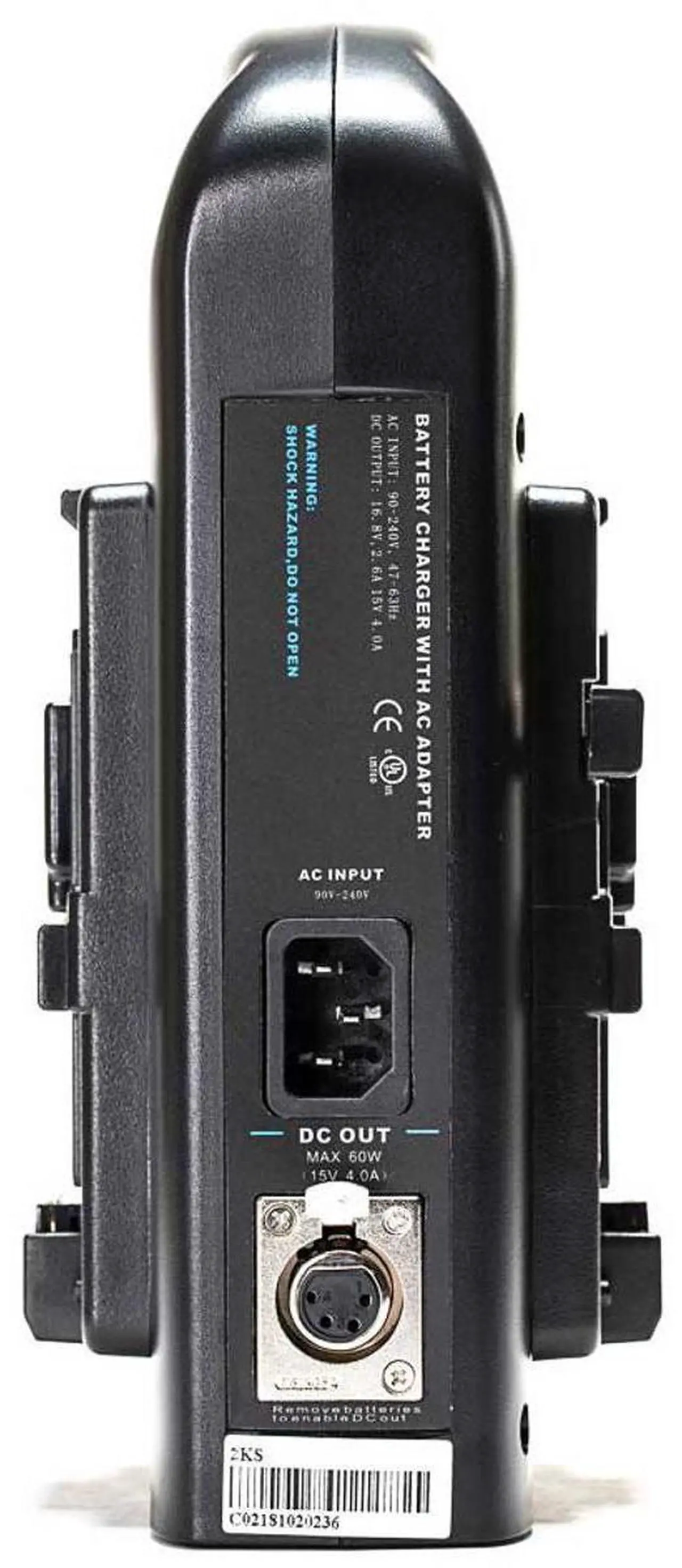 Alt view image 7 of 7 - IndiPRO PD2BCH V-Mount Dual Battery Charger with XLR Output