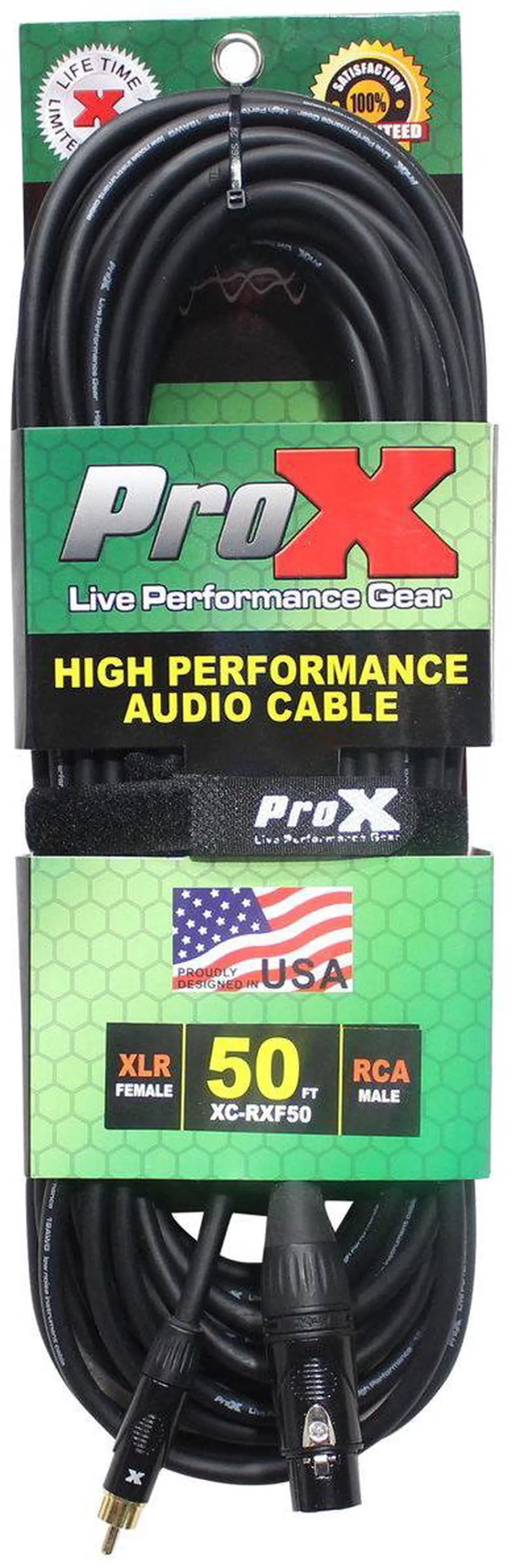 Alt view image 2 of 5 - ProX XC-RXF50 | 50\' XLR-F to RCA Cable