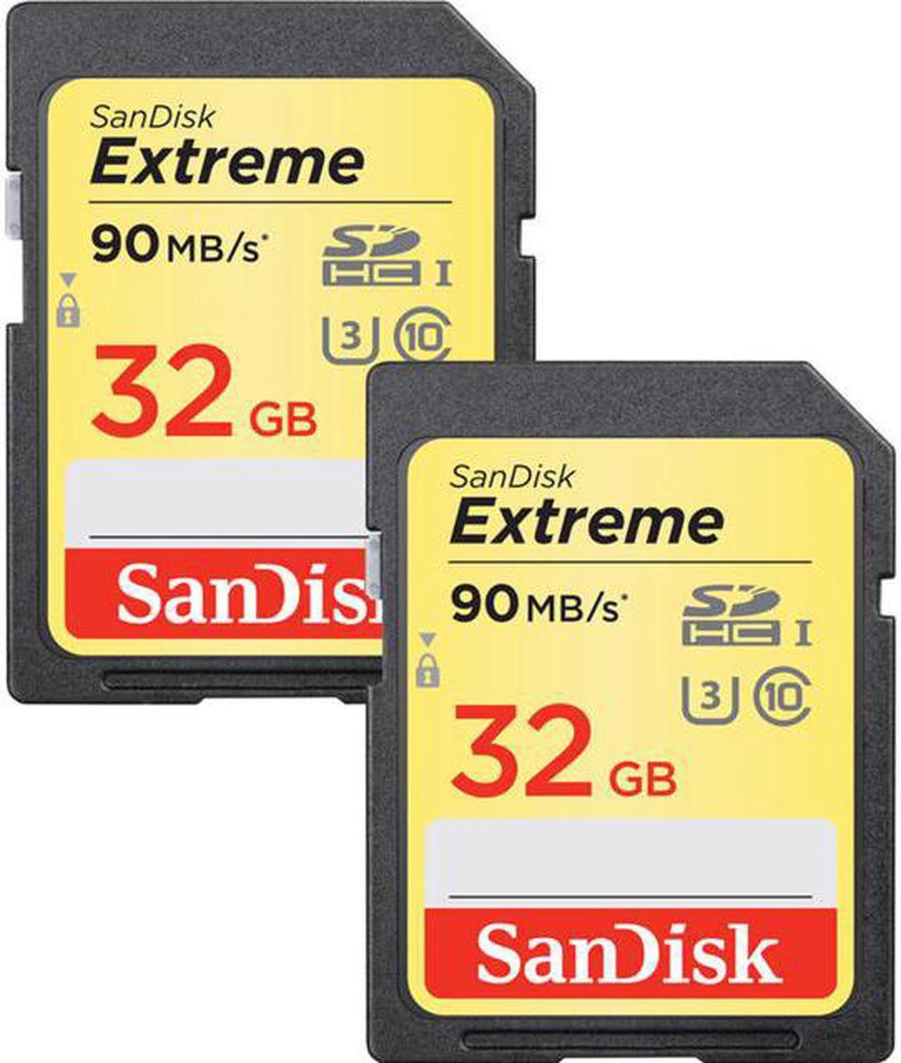 Main image of SanDisk Extreme 32GB UHS-I Class 10 U3 SDXC Memory Card, 2 Pack